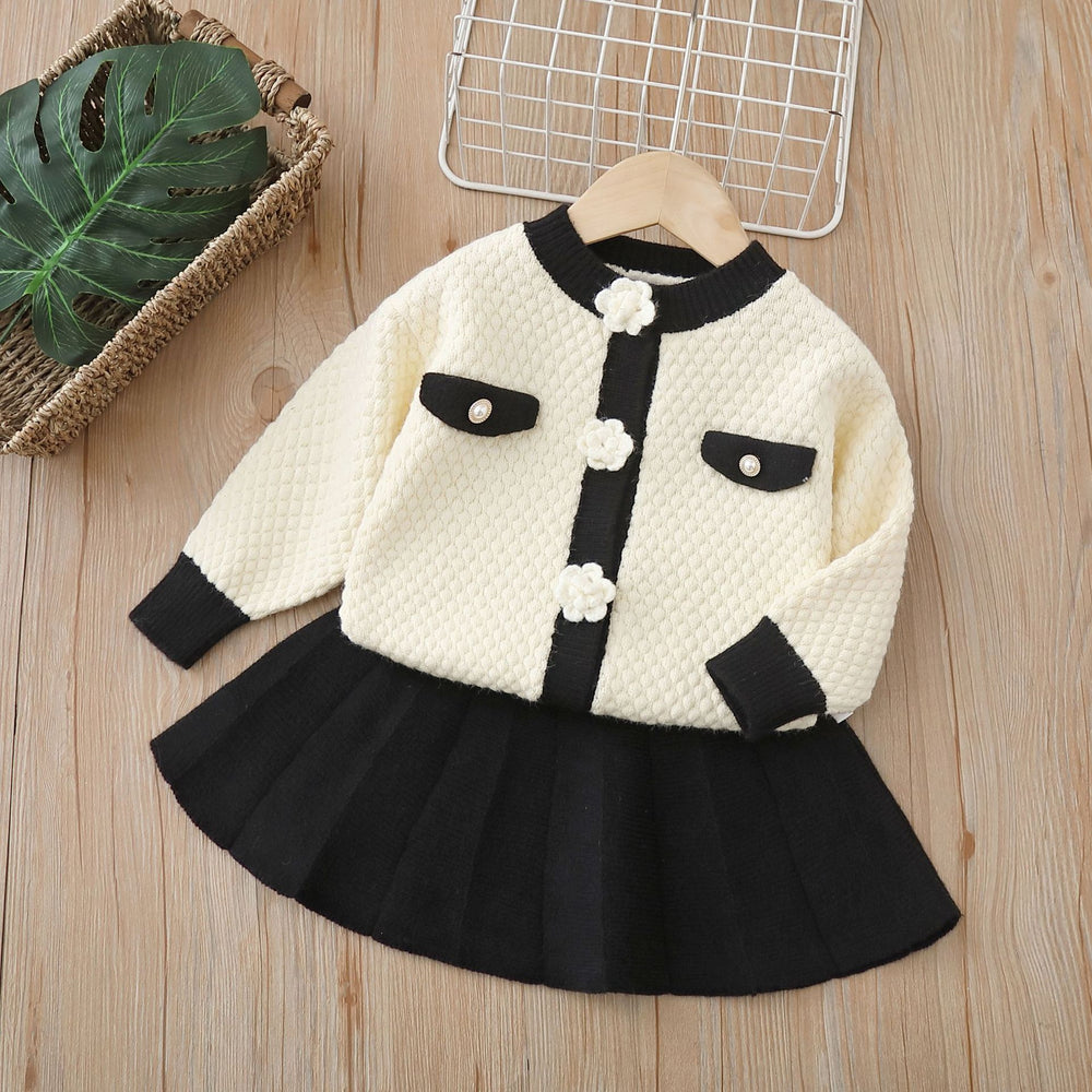 Girls' sweater set - new autumn  collection: chic and stylish two-piece outfit for little girls