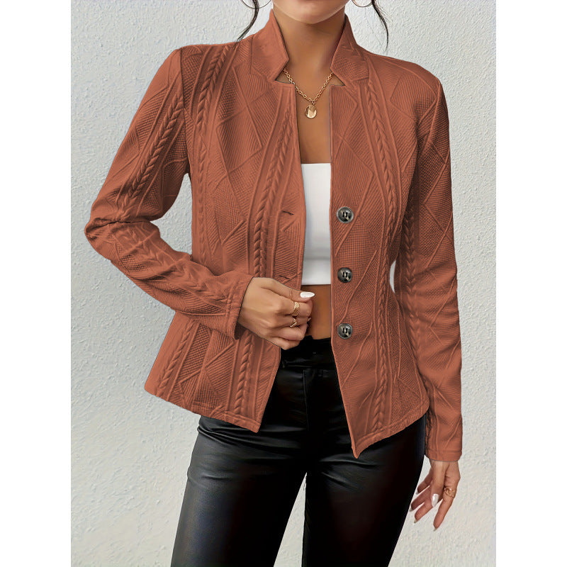 Independent station  fashionexportfall and winternew arrivalhot selling button pattern small suit outwear