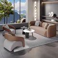 Influencer-approved business negotiation sofa set: premium hotel lobby, beauty salon, office reception, and guest lounge sofa and coffee table combination