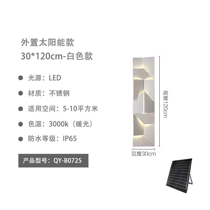 Outdoor wall light villa solar waterproof garden light outdoor entrance exterior wall art creative landscape atmosphere wall lamp