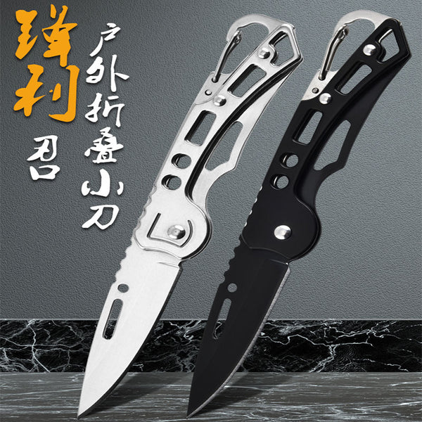 Outdoor Self-Defense Mini Knife Camping Equipment Portable Folding Multifunctional Stainless Steel with Keychain Fruit Knife
