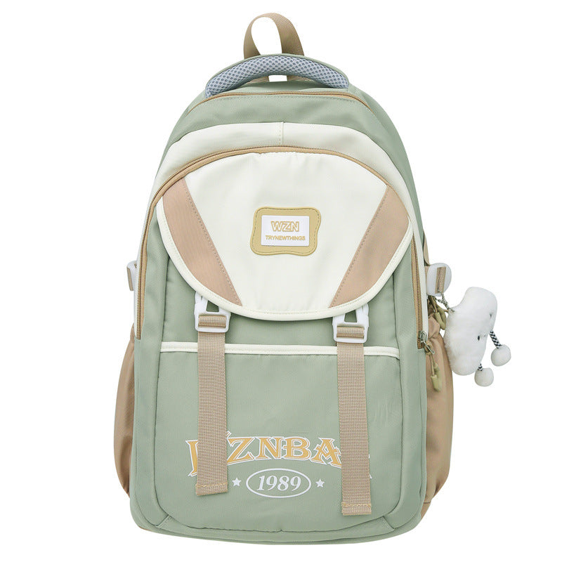 School bag for girls, junior high school students, middle school students, large capacity, versatile burden reduction, fashion trend, high school college students, backpack