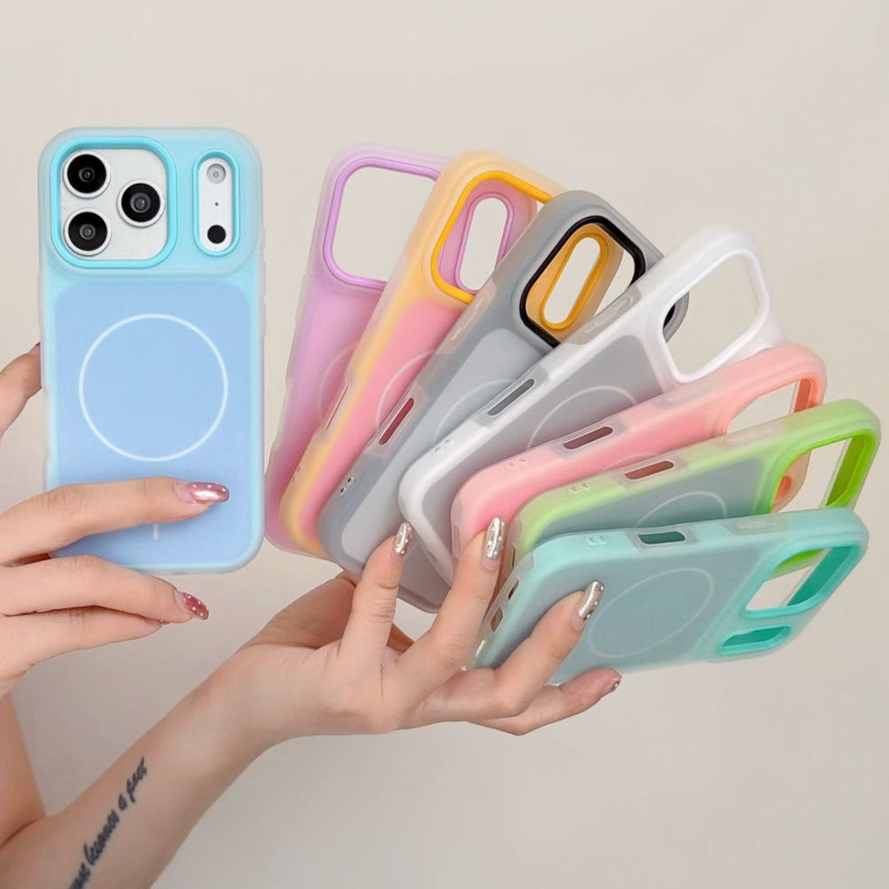 New two-color jelly magnetic two-in-one suitable for iphone17promax mobile phone case apple 11 frosted skin feel