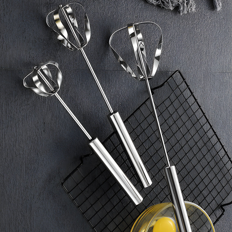 Stainless steel hand mixer - kitchen handheld whisk for eggs, whipping cream, and batters