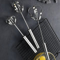 Stainless steel hand mixer - kitchen handheld whisk for eggs, whipping cream, and batters