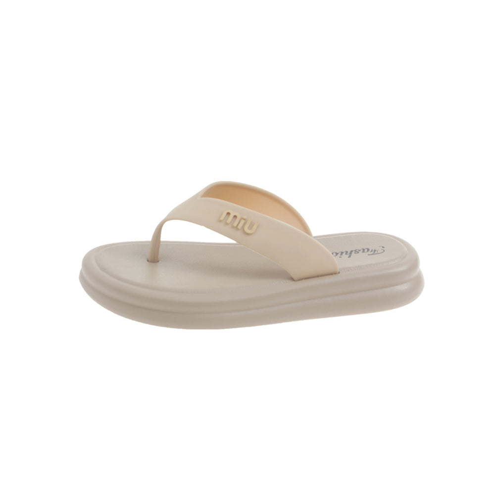 2026 new women's flip-flops - summer outdoor anti-slip thick-soled beach sandals - flat flip-flops for women