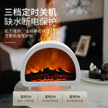European and american retro copper fireplace aroma diffuser - cross-border bestseller, desktop fragrance machine, home use carousel colorful flame humidifier
