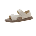 Thick sole roman sandals women's 2025 new summer fashion soft bottom lazy velcro casual beach shoes plaid