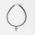 Dark style cross necklace wholesale cross-border stylish choker diamond necklace women's niche accessible luxury fashion necklace