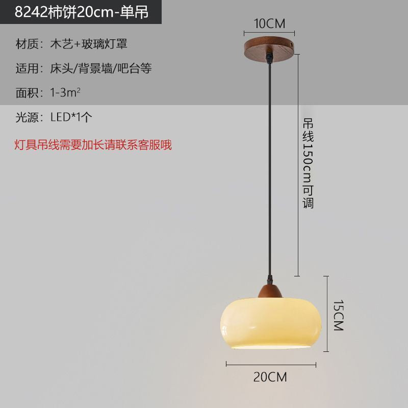 Medieval style lamps bedroom bedside small chandelier bedside table retro restaurant aisle new chinoiserie single head long hanging lamp