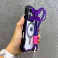 Jia gu shield multifunctional magnetic stand compatible iphone 16 drop-proof phone case with lanyard for apple 15 & 14 (cross-border)