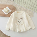 Girls' knit sweater and pants set - new autumn  collection: cute cartoon crewneck two-piece outfit for little girls
