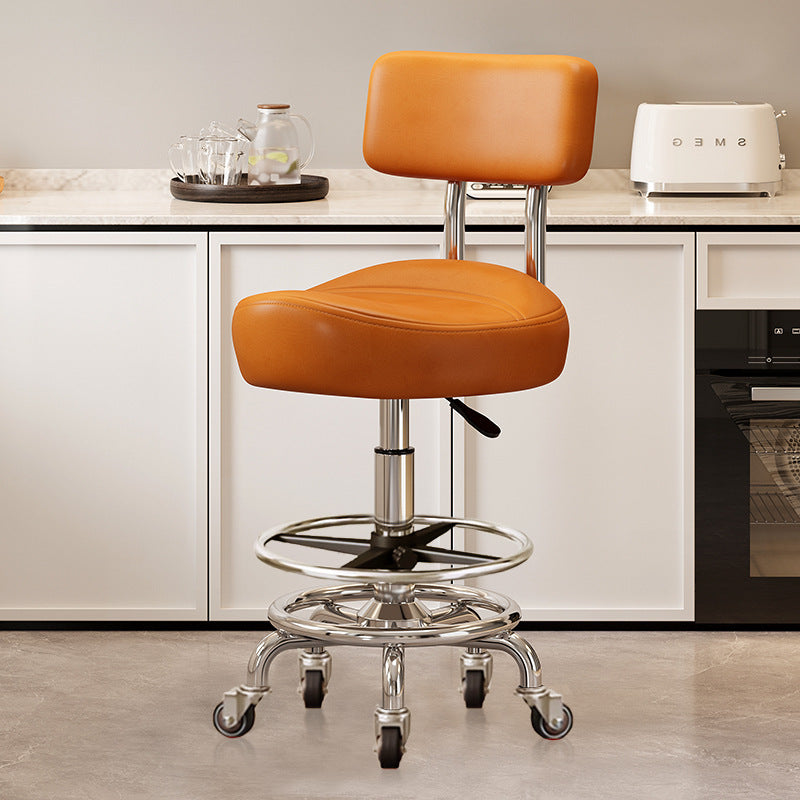 Saddle Chair Kitchen Cooking Chair Front Desk Cashier High Stool Universal Wheel Lifting Chair Beauty Barber Stool