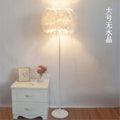 Crystal feather ins creative floor lamp wedding living room study bedroom bedside table lamp beauty anchor fill light