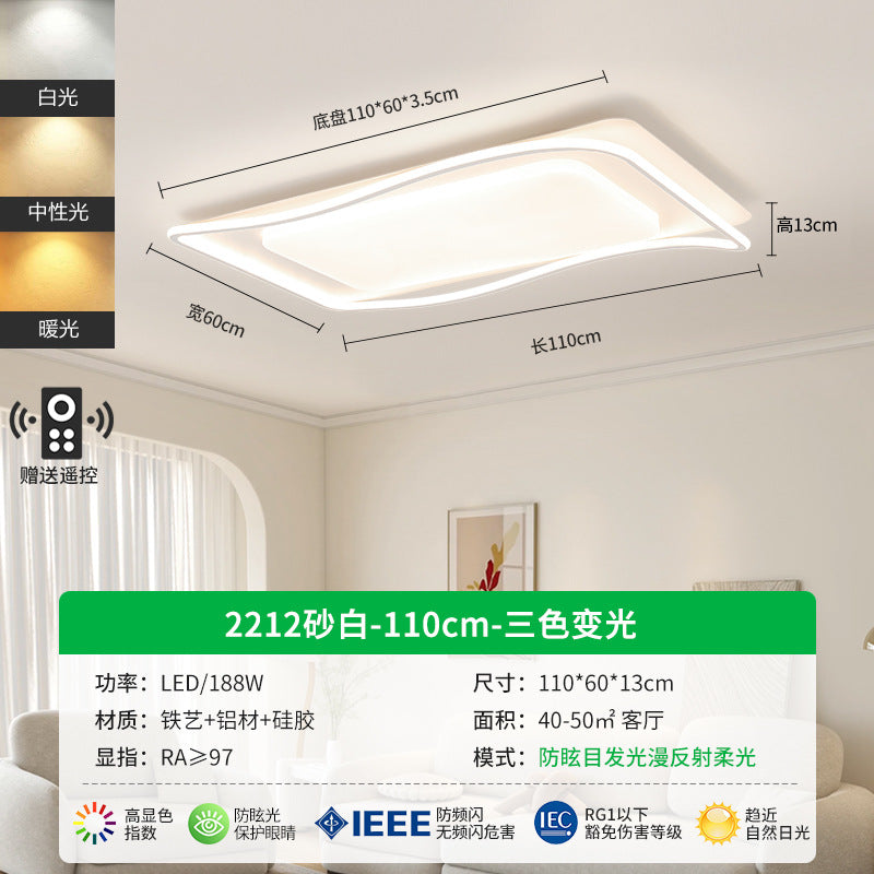 Ceiling light led bedroom light modern minimalist creative cream wind Nordic master bedroom room study light home decoration lighting