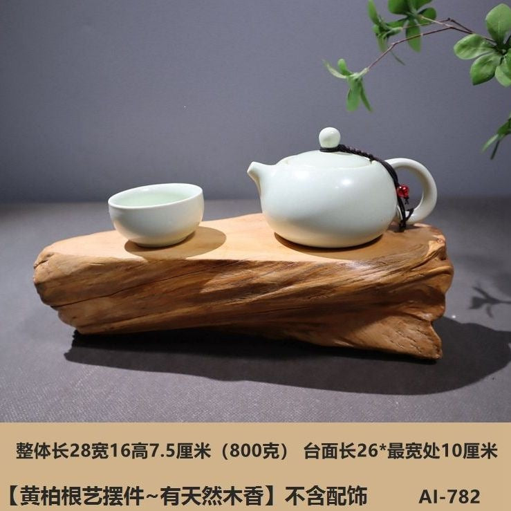 Weathered dead wood ornaments 2 thuja root carving bonsai bottom base tea ceremony tea room tea table dry tea table