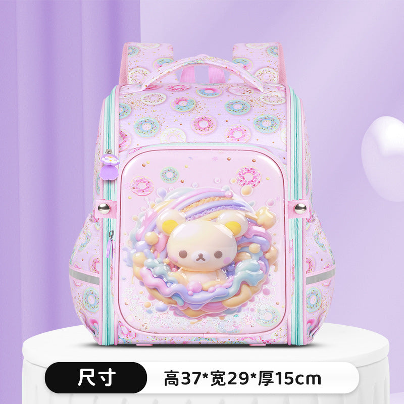 New arrival primary school student schoolbag for men and women all-in-one double-layer hard shell spine protection and burden reduction schoolbag