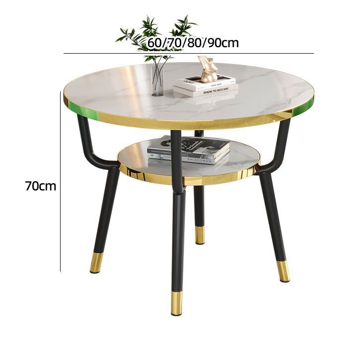 Casual negotiation balcony casual table and chair reception office coffee shop sales office rest area double-layer for home small round table