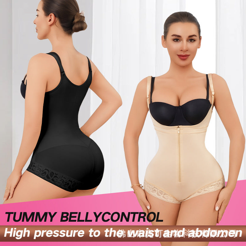Xiyin tik  hot-selling one-piece body shaper zipper triangle zipper hip lift body shaping tummy control corset