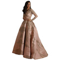 spring new arrivals: european and american style women's fashion - independent website hot stamping long sleeve maxi dress - sexy evening gown for banquets