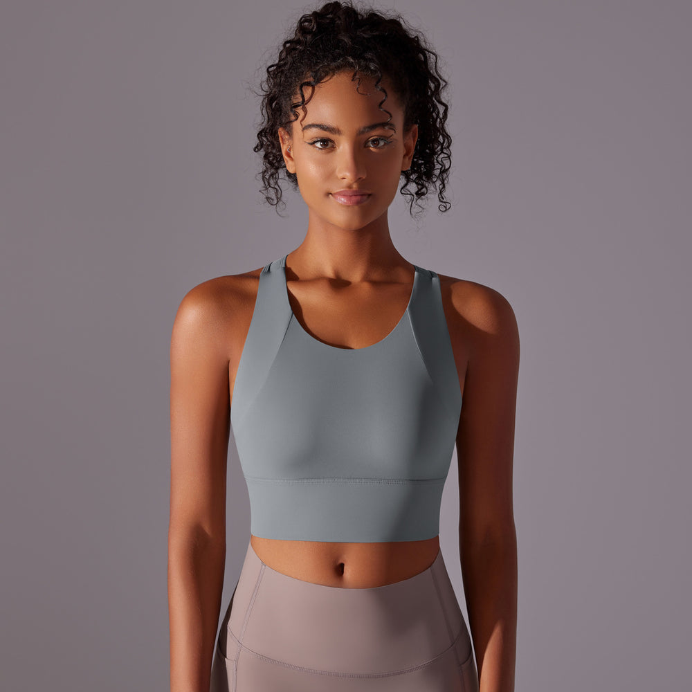 Customizable sports bra - figure-flattering, slimming, and back-supporting workout top for yoga and fitness - women's bra