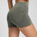 Influencer-approved, new high-waisted peach lift workout shorts for women. these figure-hugging, slimming, and stretchy yoga shorts are perfect for your next workout