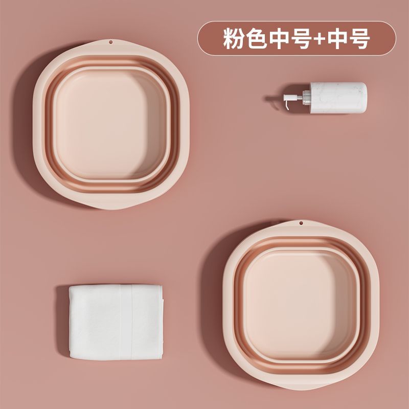 Collapsible washbasin - portable travel basin, thickened plastic basin, available in small and large sizes, perfect for home, dorm, and laundry use