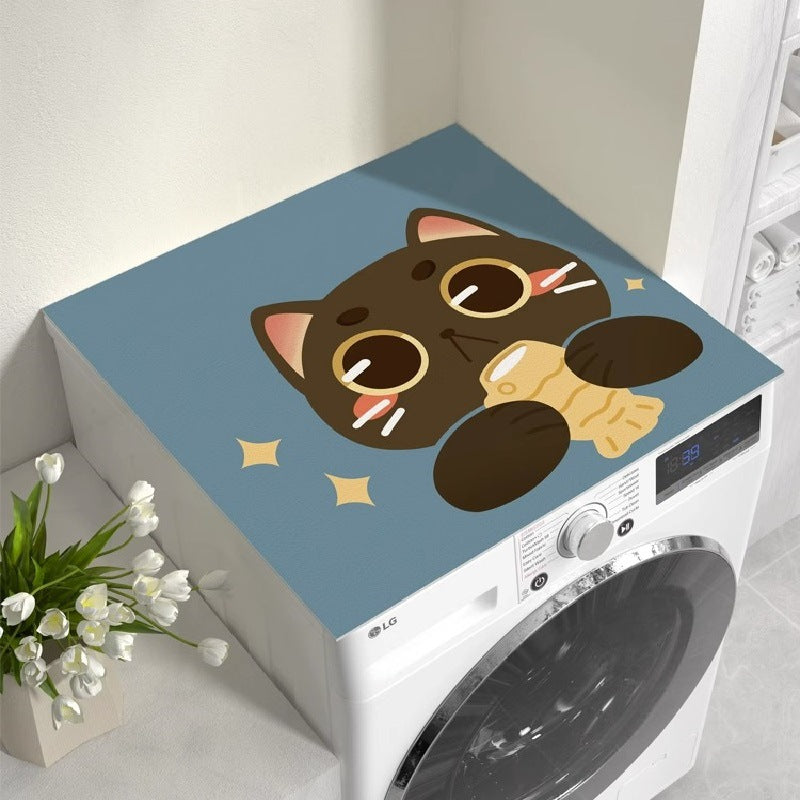 Washing machine cover, refrigerator dust cover, waterproof sun protection cover, coffee table bedside table, no-wash leather mat