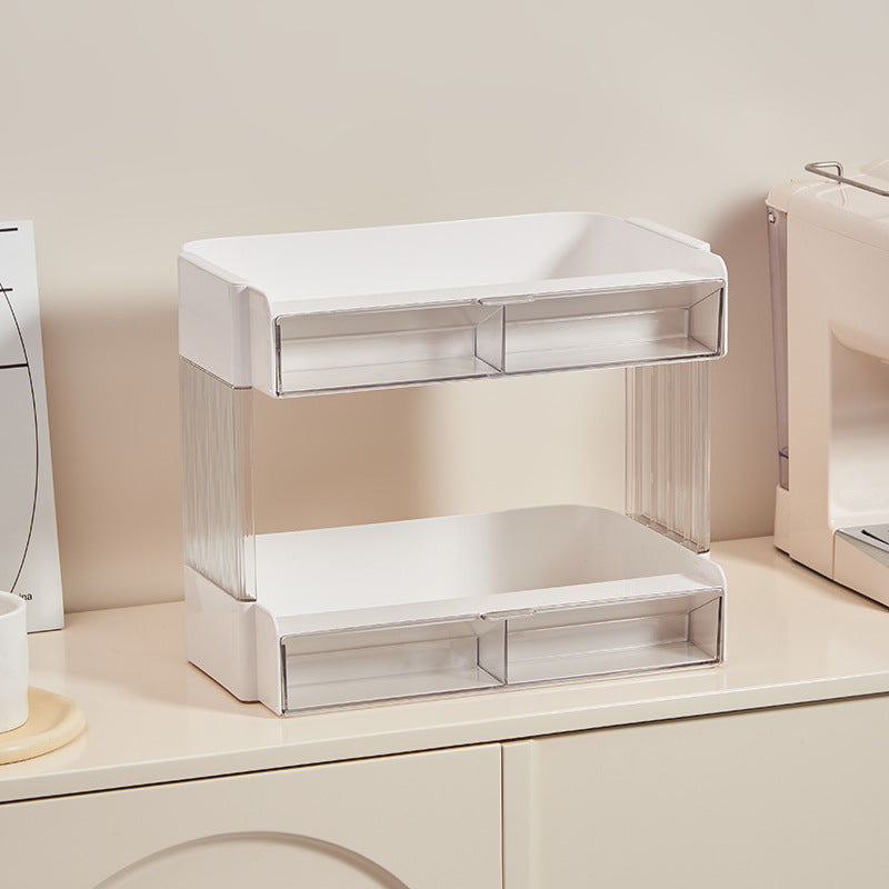 Multi-layer cup holder Multifunctional desktop storage box Coffee tea bag storage Water bar storage rack Kitchen rack