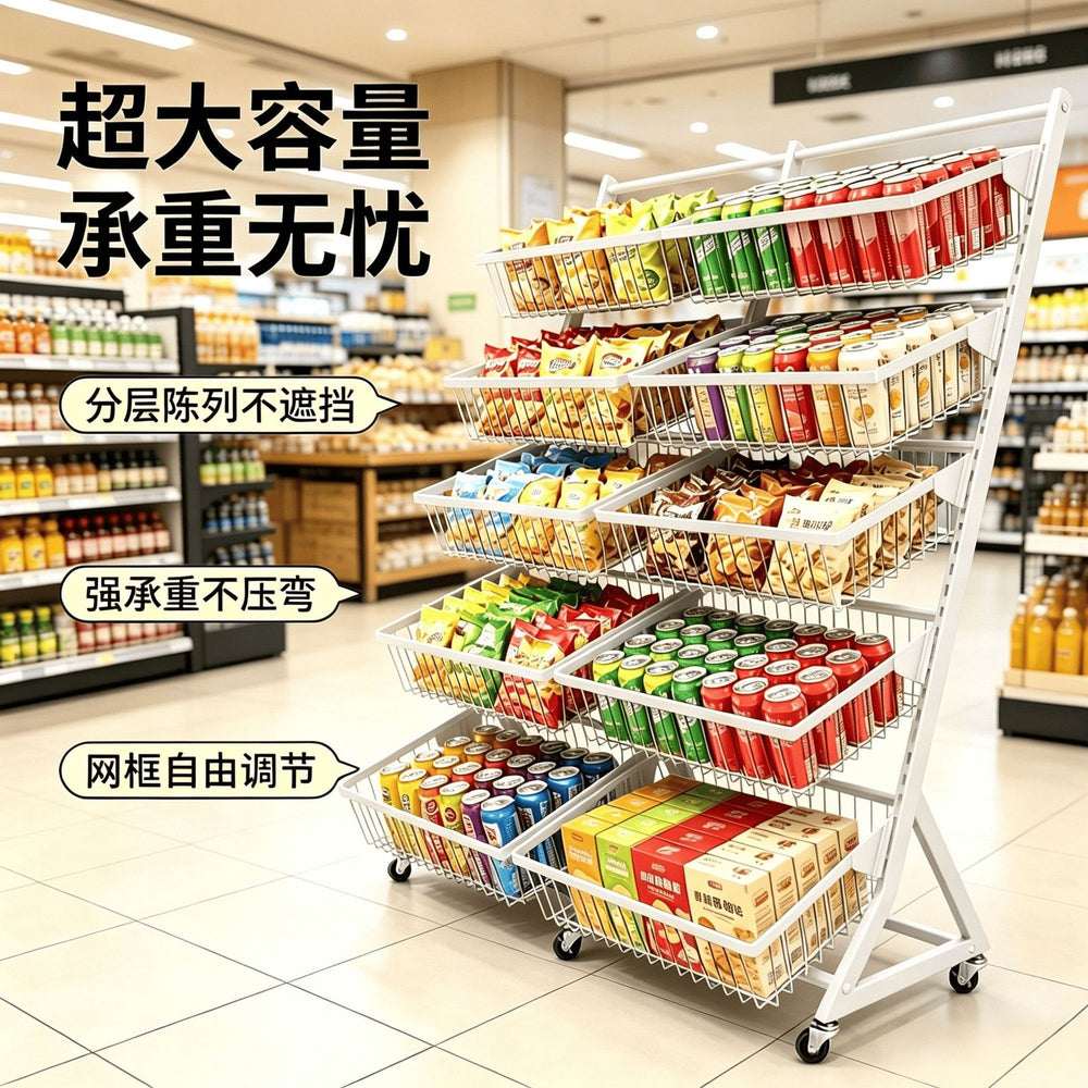 Kitchen basket storage rack, kids' toy organizer, multi-tier mobile storage, household multifunctional trolley