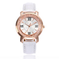 Dropshipping korean style casual fashion student watch - women's rhinestone gift live stream ladies quartz watch with leather strap
