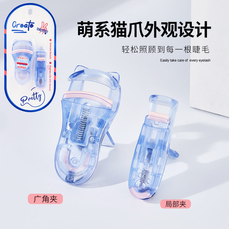 Snow belle eyelash curler cat claw wide angle frameless long-lasting hair-styling partial eyelash curling handy gadget sunflower hot style