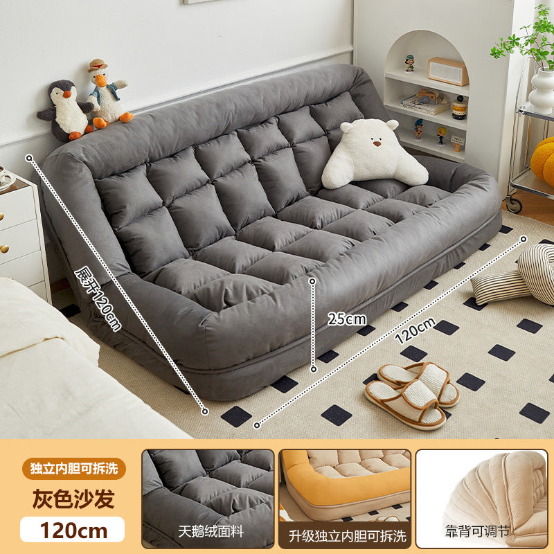 Beanbag sofa can lie down and sleep on the balcony, huge tatami double small apartment rental room human dog house