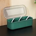 Japanese-style minimalist seasoning box kitchen supplies spice jar salt shaker with spoon transparent multi-compartment with lid for home use