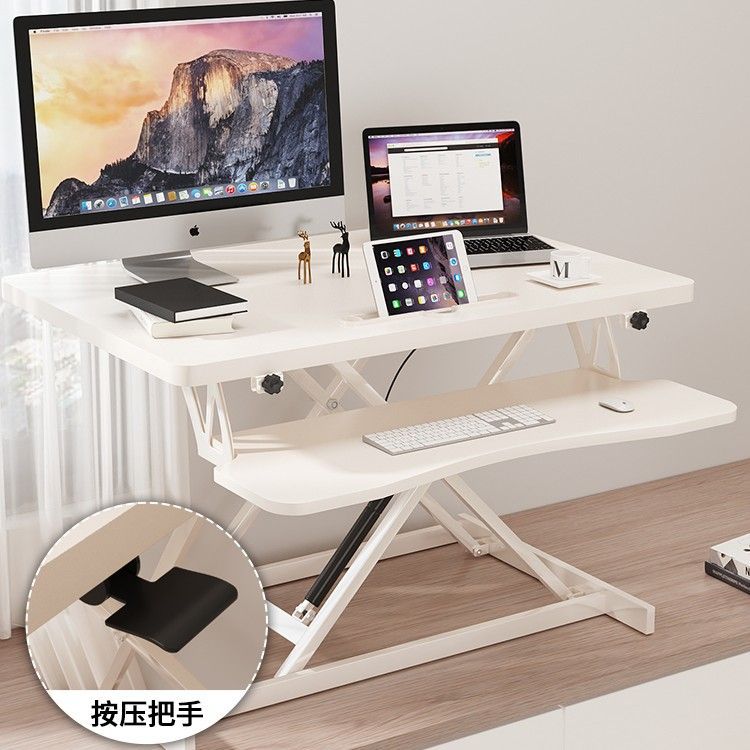 Standing desk adjustable height laptop monitor stand foldable computer table