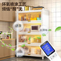 Kitchen storage rack floor-standing multi-layer storage cabinet sideboard microwave oven for home with door multifunctional cabinet storage rack