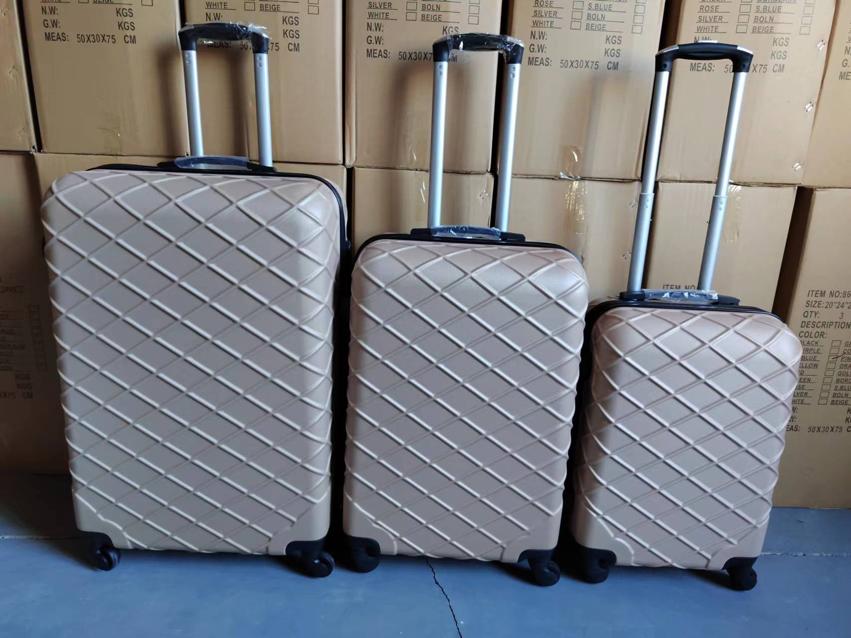 Cross-border special ABS material boarding case, gift travel password box, strong waterproof universal wheel trolley case