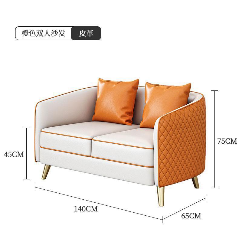 Single person sales office negotiation sofa - light luxury hotel lobby office reception area seating - fabric sofa