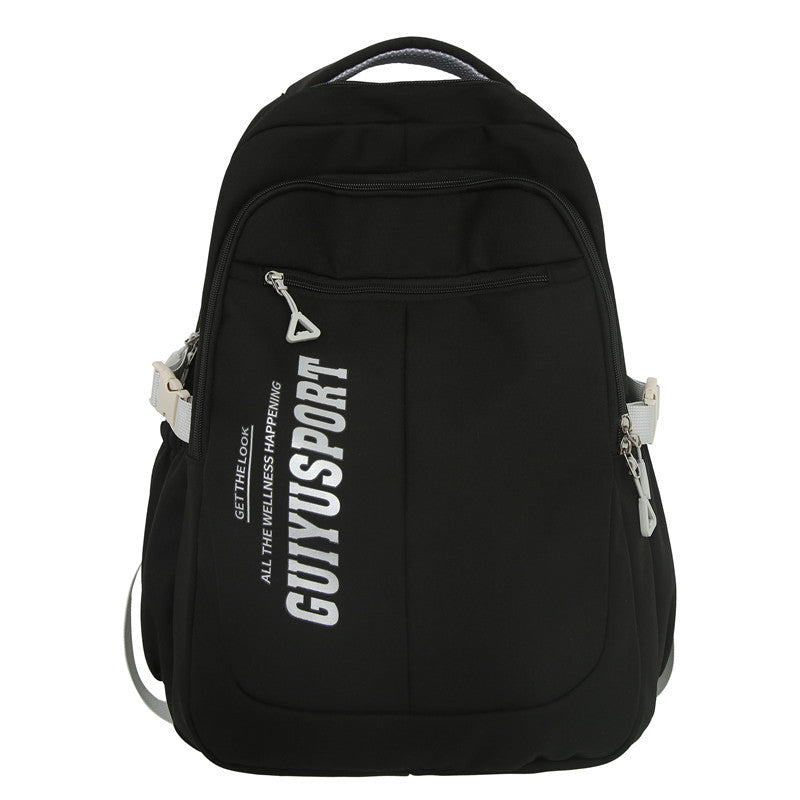 New Korean version of junior high school student schoolbag large capacity lightweight outdoor leisure bag trendy men's and women's backpack
