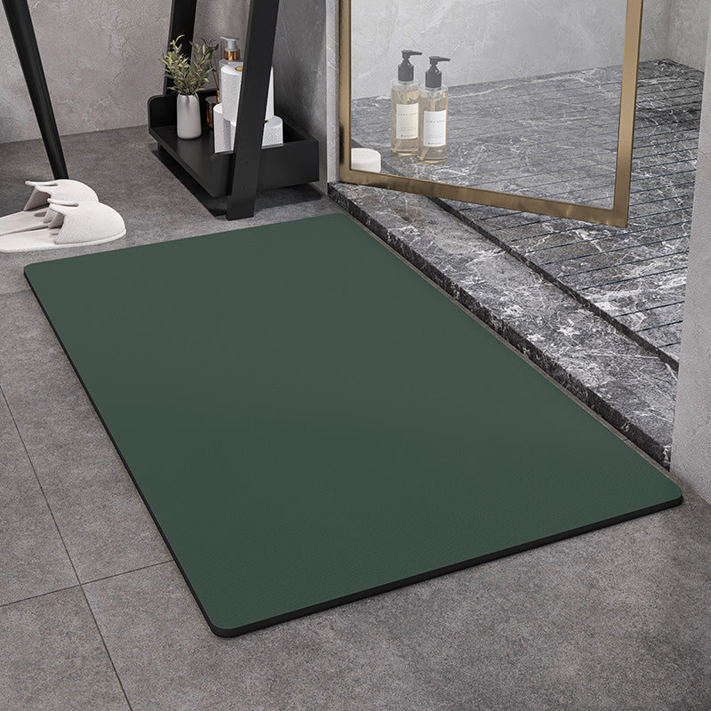 Solid color diatom mud floor mat bathroom quick-drying absorbent mat household upholstered mat bathroom square simple non-slip foot mat