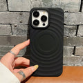 Sun shell suitable for apple 16pro magnetic ring pattern mobile phone case iphone12/15 pure color tpu protective cover