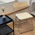 Transparent acrylic chair folding chair simple portable photo folding stool ins style popular makeup chair for home