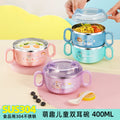 Baby food bowl - anti-drop, anti-scald, 304 stainless steel feeding bowl for infants and toddlers - perfect for on-the-go meals