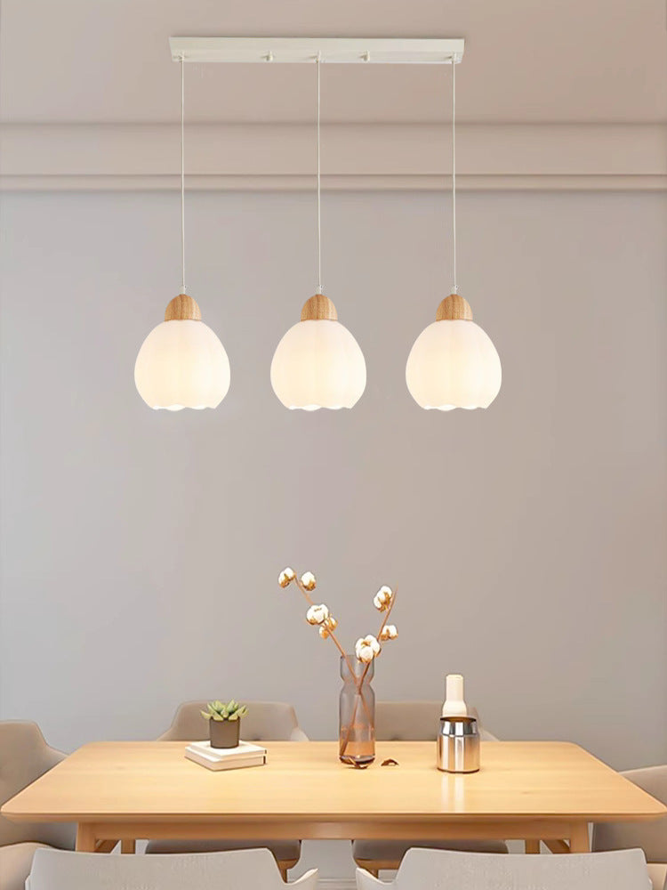 French Cream Wind Pumpkin Chandelier Designer Bar Lighting Simple Modern Creative Dining Table Art Restaurant Lights