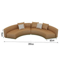 Hotel sofa bar vip room curved coffee table combination dining living room table and chair set - leather art