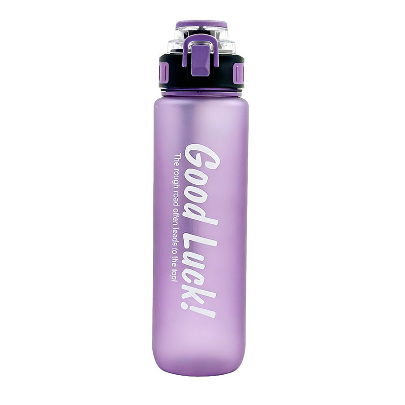High-style sports water bottle with a creative frosted finish. large capacity, perfect for summer. portable plastic cup ideal for cycling, fitness, and sports