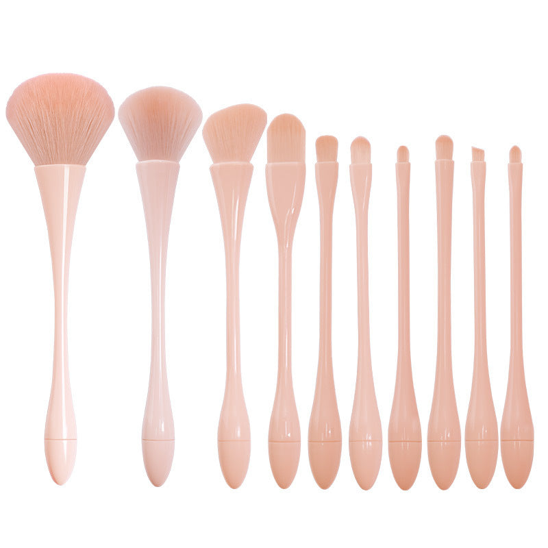 Sujilian complete set of small waist 10 beauty tools pink brush amazon popular makeup brush popular hot style
