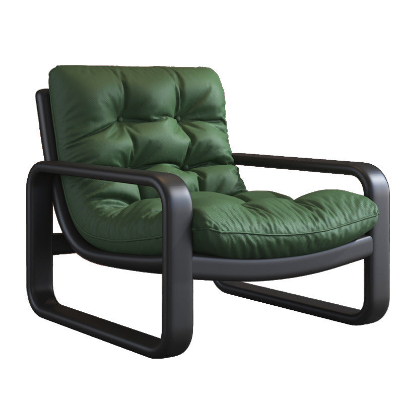 Leather office reception small sofa rest area business reception chair coffee shop iron armrest sofa single chair