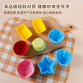 silicone muffin cups baking diy tools - round & heart-shaped cake cup molds - high-temperature resistant silicone cake cups