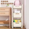 School bag storage rack, movable trolley, book storage rack, for home, multi-layer student bag storage under the table, pulley cabinet